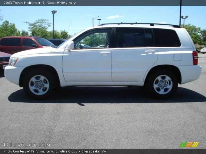 Super White / Ivory 2003 Toyota Highlander I4