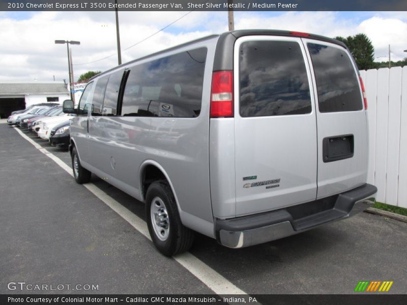 Sheer Silver Metallic / Medium Pewter 2010 Chevrolet Express LT 3500 Extended Passenger Van