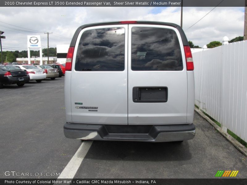 Sheer Silver Metallic / Medium Pewter 2010 Chevrolet Express LT 3500 Extended Passenger Van