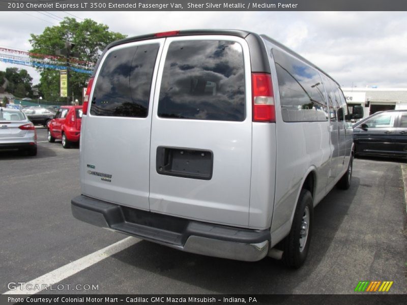 Sheer Silver Metallic / Medium Pewter 2010 Chevrolet Express LT 3500 Extended Passenger Van