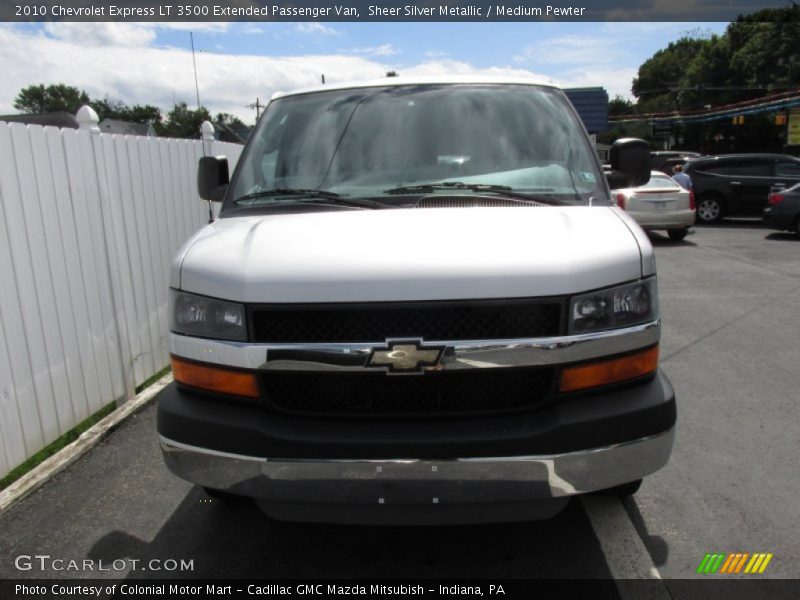 Sheer Silver Metallic / Medium Pewter 2010 Chevrolet Express LT 3500 Extended Passenger Van