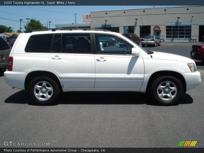 Super White / Ivory 2003 Toyota Highlander I4