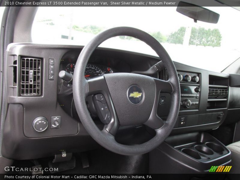 Sheer Silver Metallic / Medium Pewter 2010 Chevrolet Express LT 3500 Extended Passenger Van