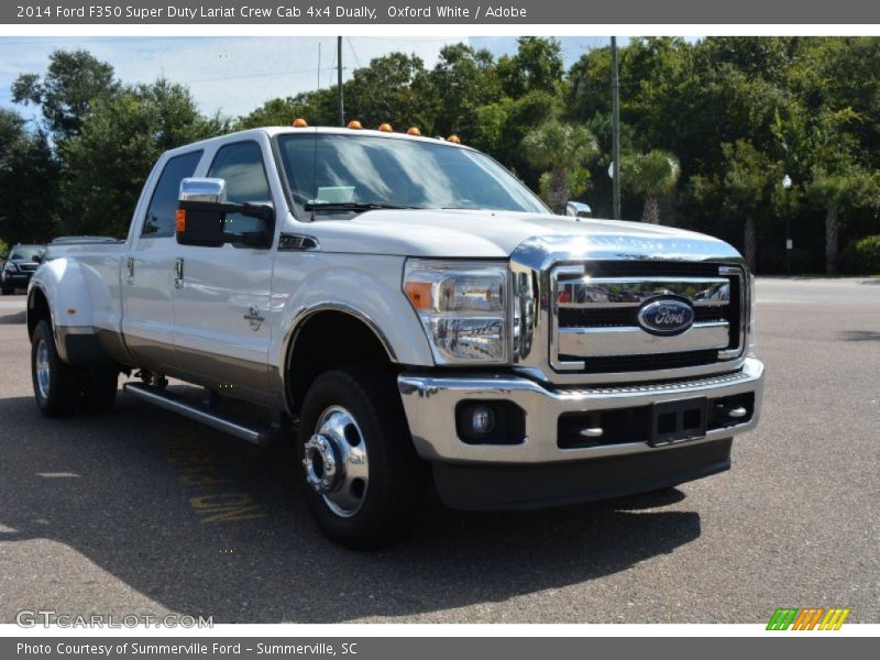 Oxford White / Adobe 2014 Ford F350 Super Duty Lariat Crew Cab 4x4 Dually