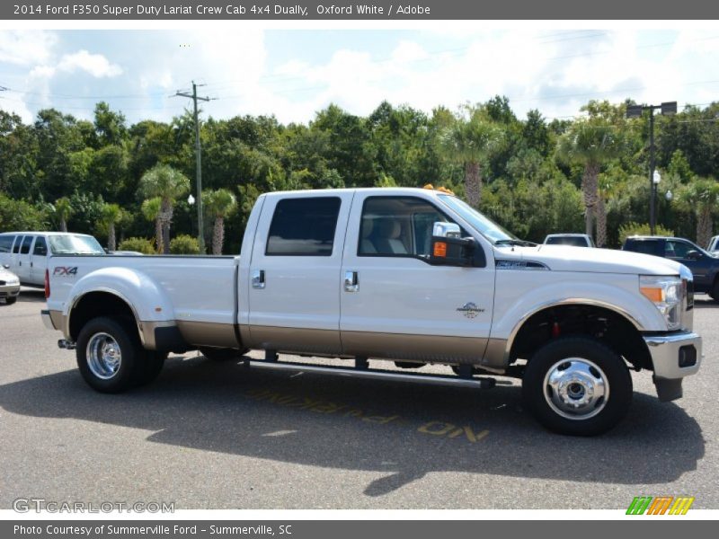Oxford White / Adobe 2014 Ford F350 Super Duty Lariat Crew Cab 4x4 Dually