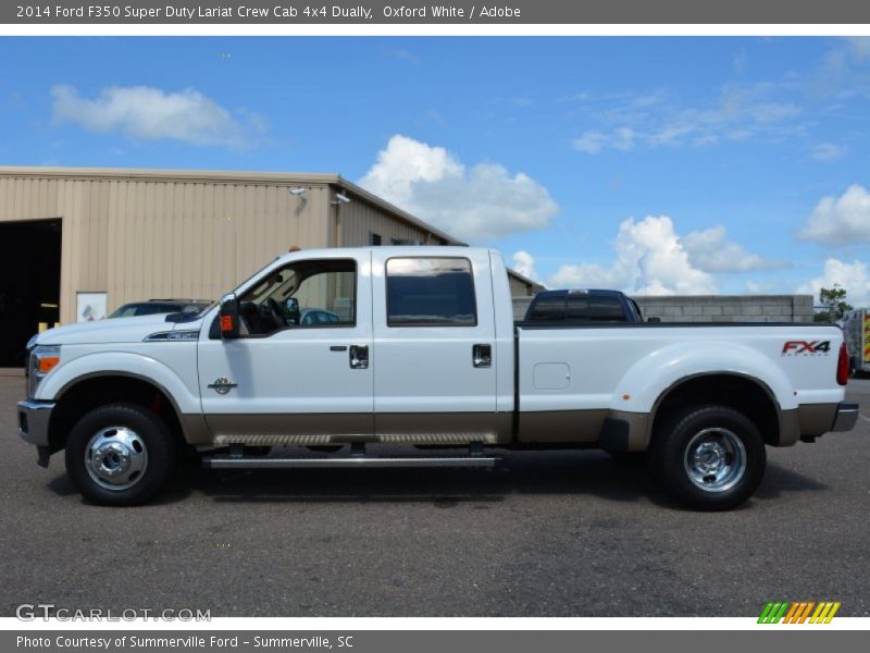 Oxford White / Adobe 2014 Ford F350 Super Duty Lariat Crew Cab 4x4 Dually