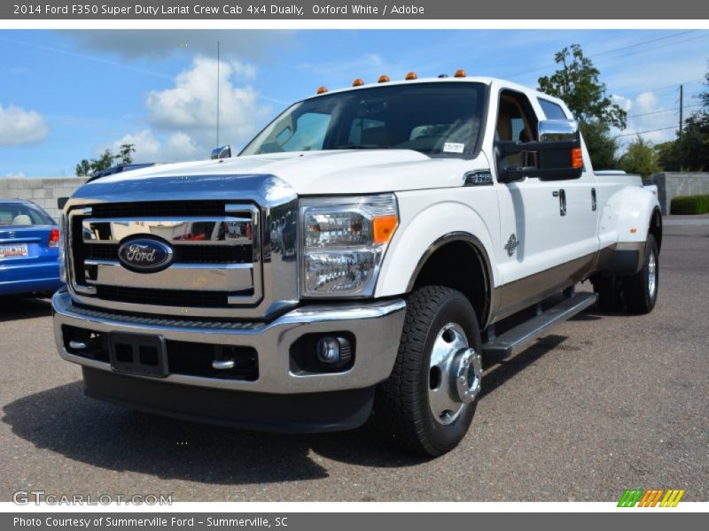Oxford White / Adobe 2014 Ford F350 Super Duty Lariat Crew Cab 4x4 Dually