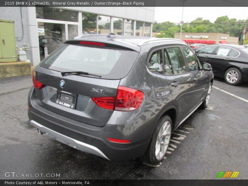 Mineral Grey Metallic / Oyster/Orange-Black Piping 2015 BMW X1 xDrive28i