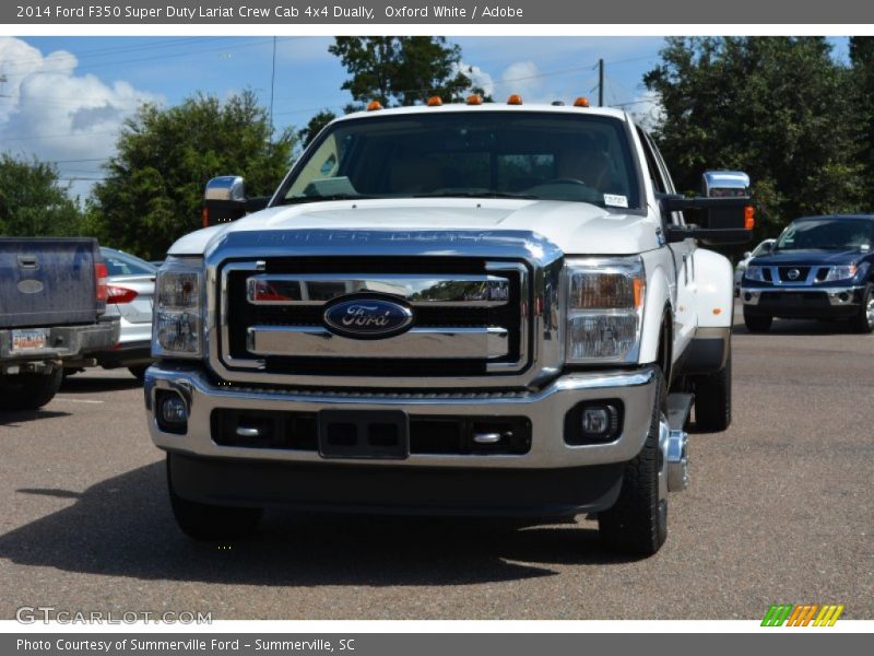 Oxford White / Adobe 2014 Ford F350 Super Duty Lariat Crew Cab 4x4 Dually
