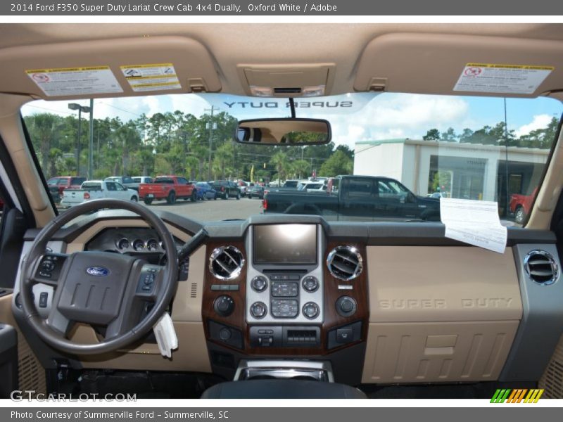 Oxford White / Adobe 2014 Ford F350 Super Duty Lariat Crew Cab 4x4 Dually