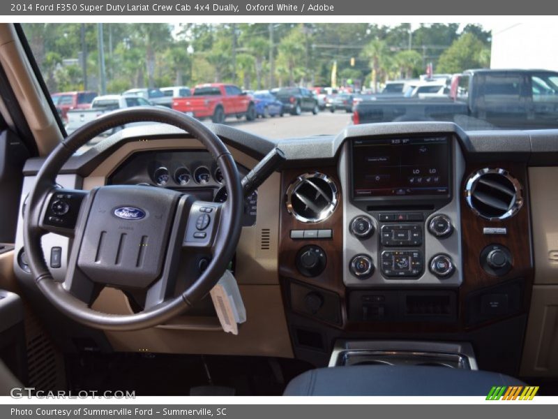 Oxford White / Adobe 2014 Ford F350 Super Duty Lariat Crew Cab 4x4 Dually