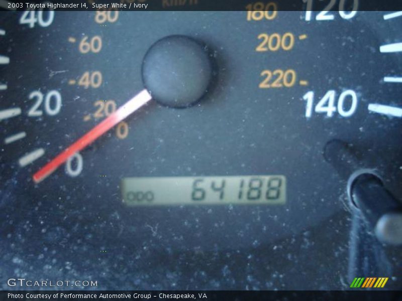 Super White / Ivory 2003 Toyota Highlander I4