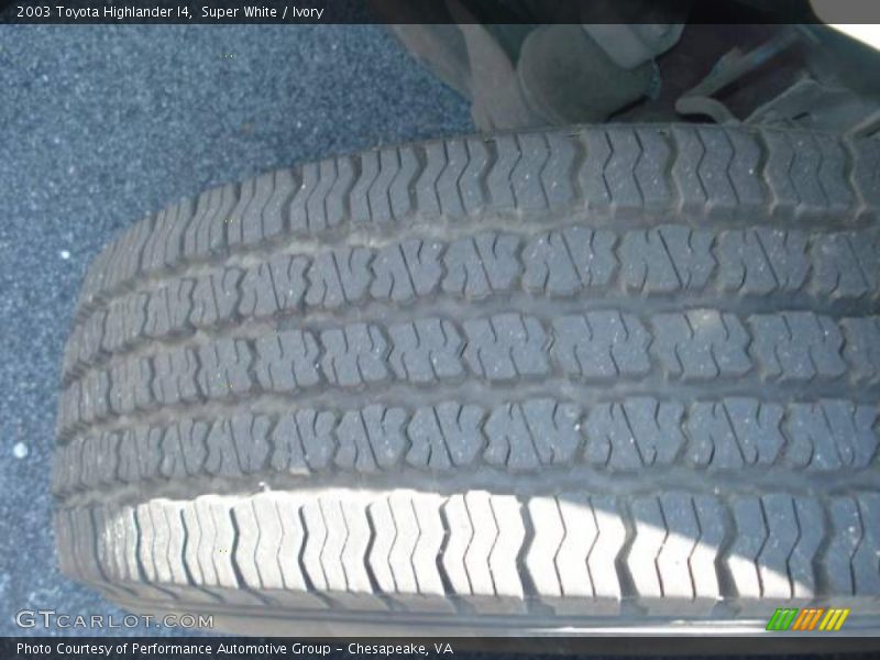 Super White / Ivory 2003 Toyota Highlander I4