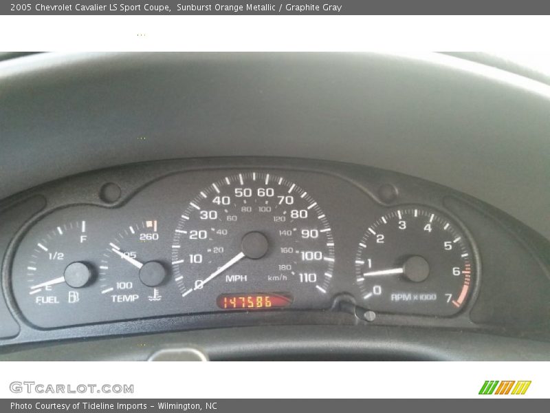 Sunburst Orange Metallic / Graphite Gray 2005 Chevrolet Cavalier LS Sport Coupe