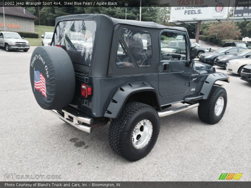 Steel Blue Pearl / Agate Black 2002 Jeep Wrangler Sport 4x4