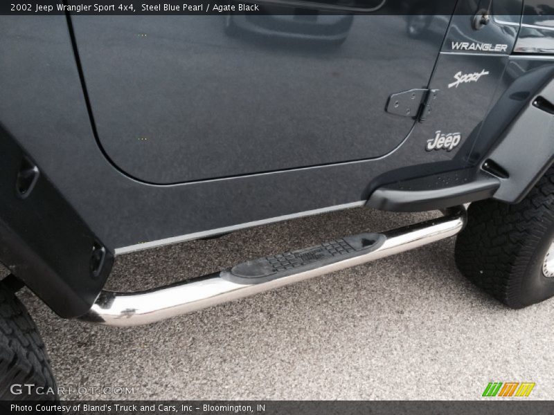 Steel Blue Pearl / Agate Black 2002 Jeep Wrangler Sport 4x4