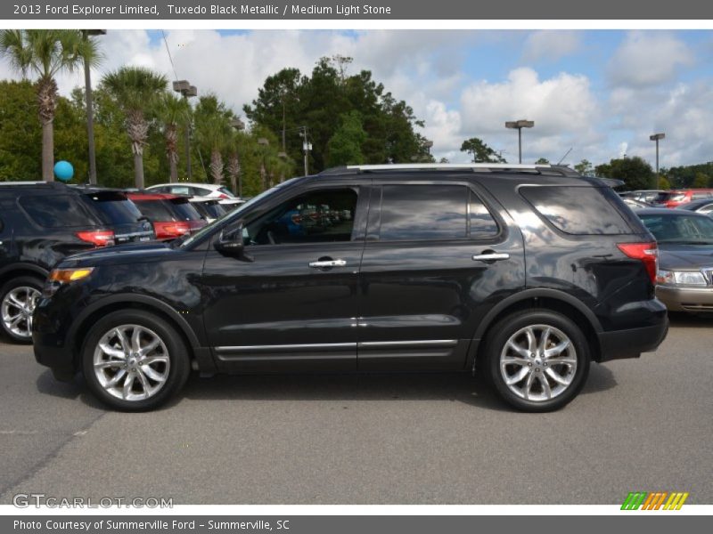 Tuxedo Black Metallic / Medium Light Stone 2013 Ford Explorer Limited