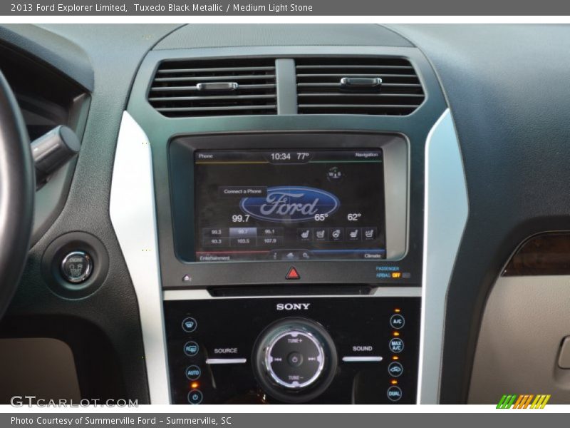 Tuxedo Black Metallic / Medium Light Stone 2013 Ford Explorer Limited