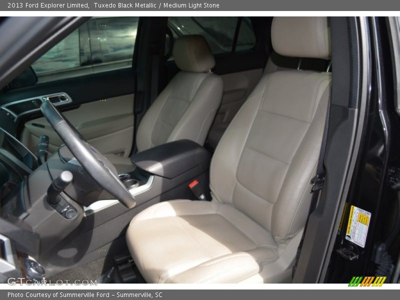 Tuxedo Black Metallic / Medium Light Stone 2013 Ford Explorer Limited