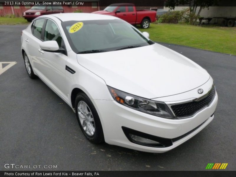 Snow White Pearl / Gray 2013 Kia Optima LX
