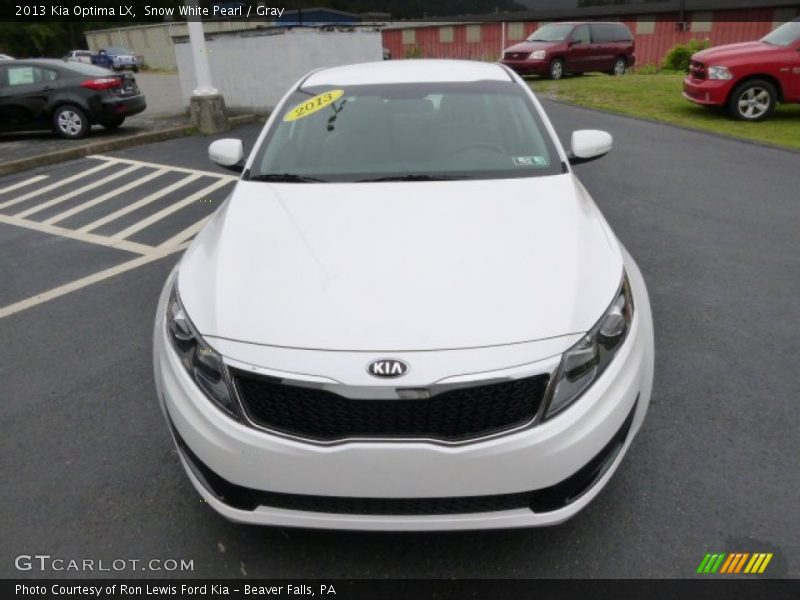 Snow White Pearl / Gray 2013 Kia Optima LX