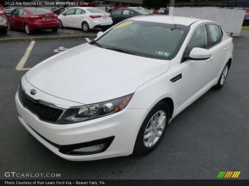 Snow White Pearl / Gray 2013 Kia Optima LX