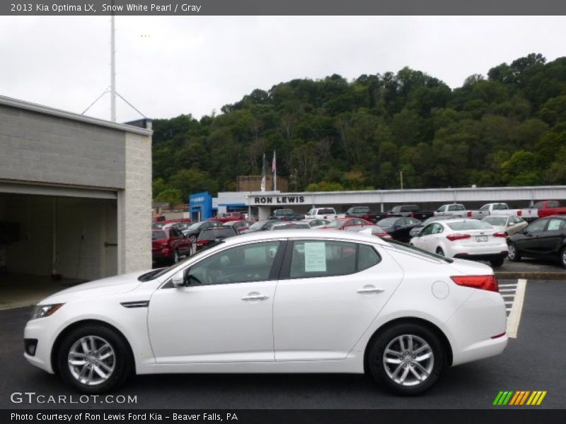 Snow White Pearl / Gray 2013 Kia Optima LX