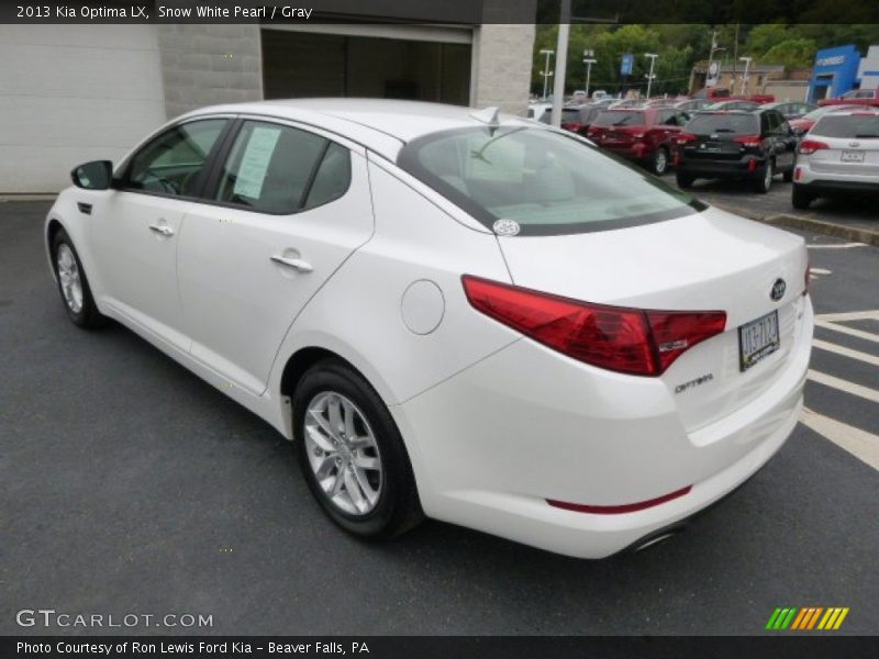 Snow White Pearl / Gray 2013 Kia Optima LX
