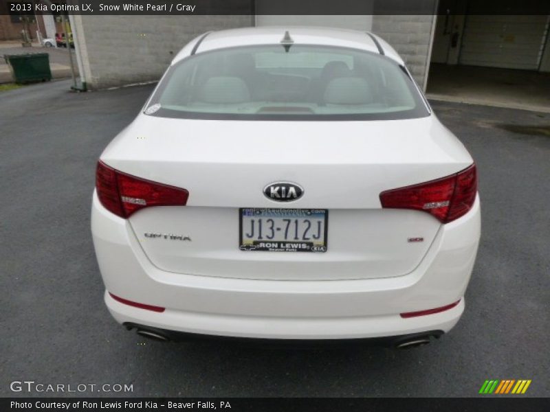 Snow White Pearl / Gray 2013 Kia Optima LX