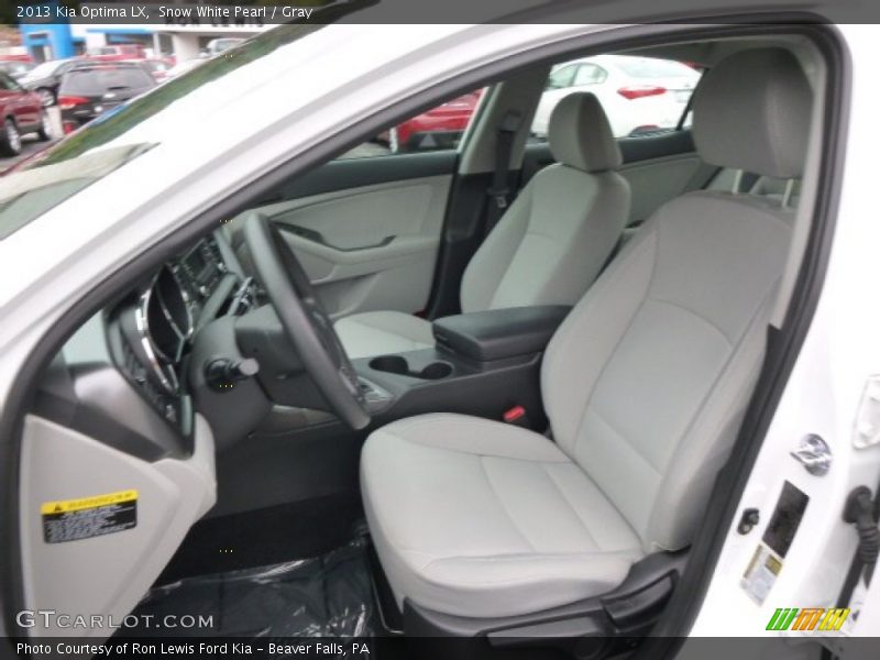 Snow White Pearl / Gray 2013 Kia Optima LX