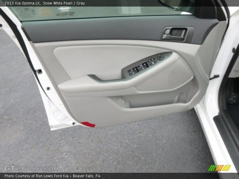 Snow White Pearl / Gray 2013 Kia Optima LX