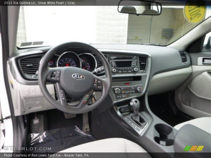 Snow White Pearl / Gray 2013 Kia Optima LX