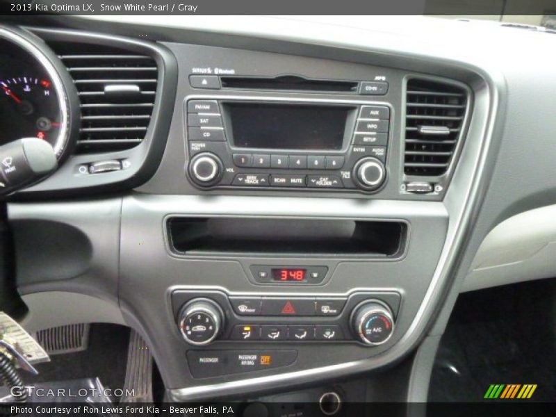 Snow White Pearl / Gray 2013 Kia Optima LX