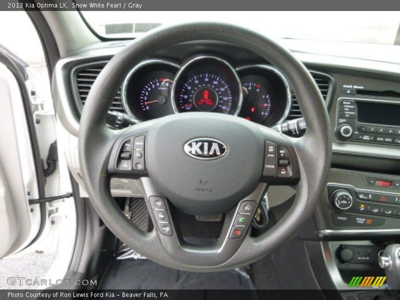Snow White Pearl / Gray 2013 Kia Optima LX