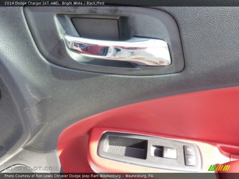 Bright White / Black/Red 2014 Dodge Charger SXT AWD