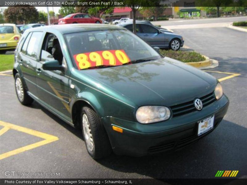 Bright Green Pearl / Black 2000 Volkswagen Golf GLS TDI 4 Door