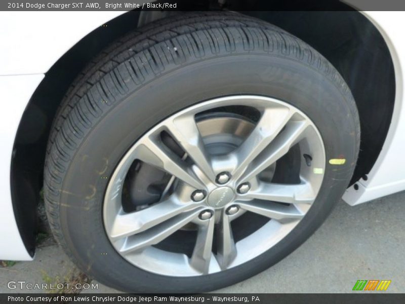Bright White / Black/Red 2014 Dodge Charger SXT AWD