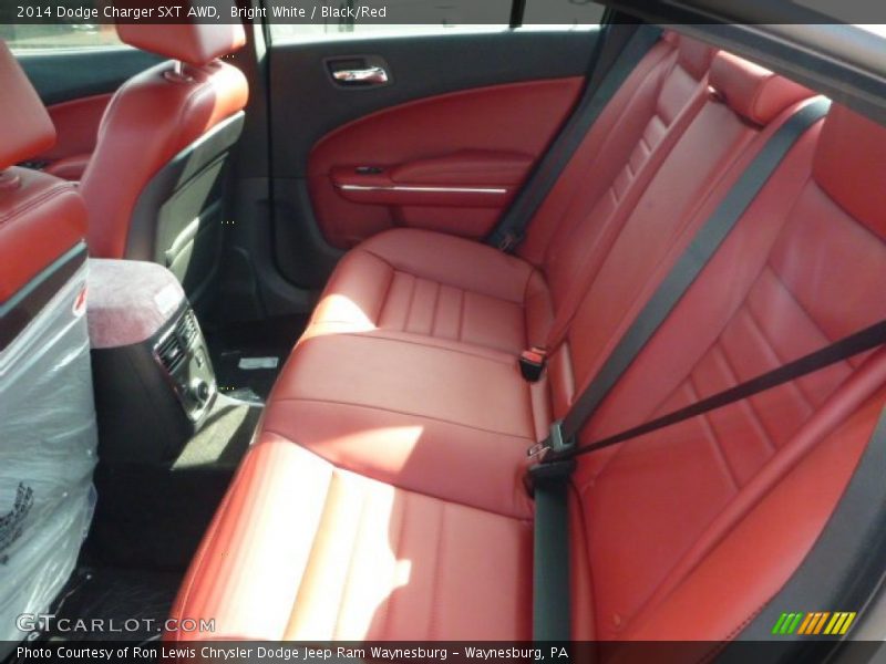 Bright White / Black/Red 2014 Dodge Charger SXT AWD
