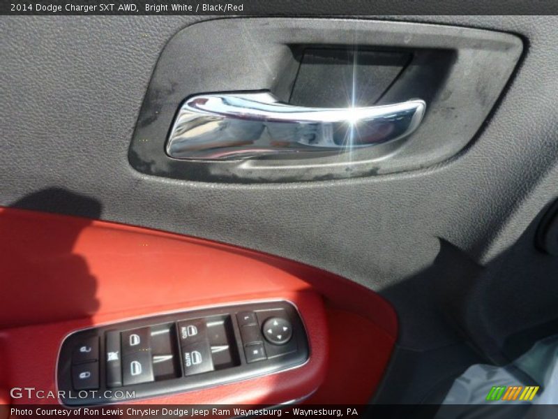 Bright White / Black/Red 2014 Dodge Charger SXT AWD