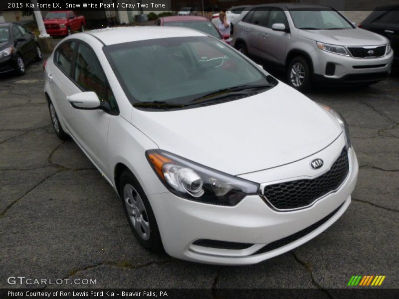 Snow White Pearl / Gray Two Tone 2015 Kia Forte LX