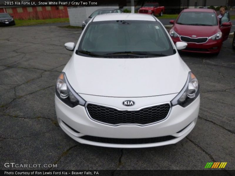 Snow White Pearl / Gray Two Tone 2015 Kia Forte LX