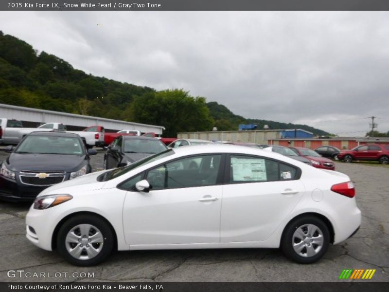 Snow White Pearl / Gray Two Tone 2015 Kia Forte LX