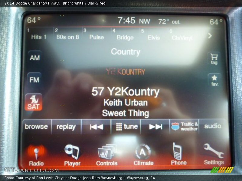 Bright White / Black/Red 2014 Dodge Charger SXT AWD