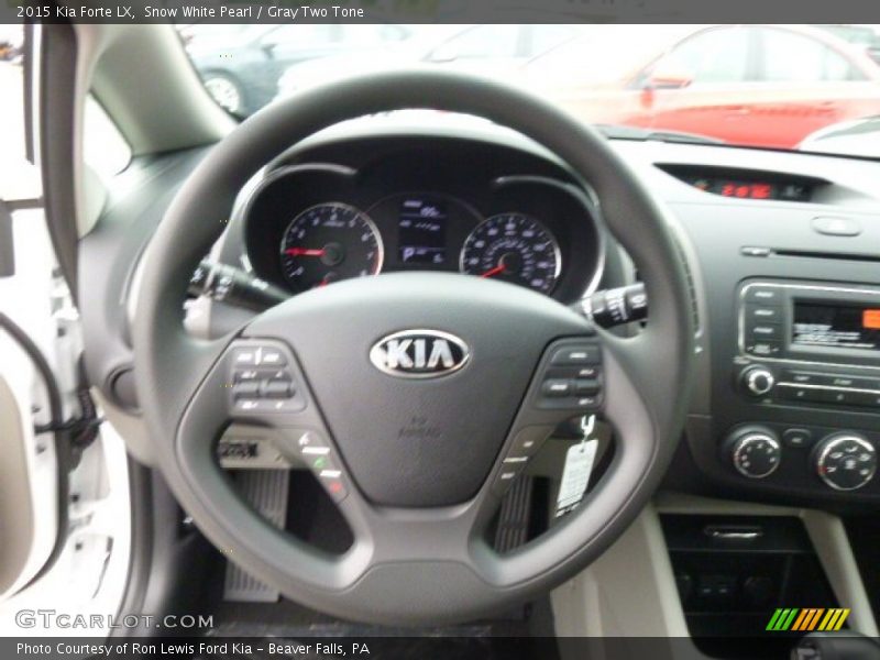 Snow White Pearl / Gray Two Tone 2015 Kia Forte LX