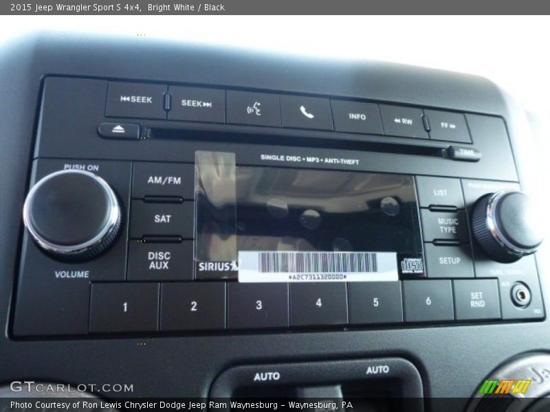 Bright White / Black 2015 Jeep Wrangler Sport S 4x4