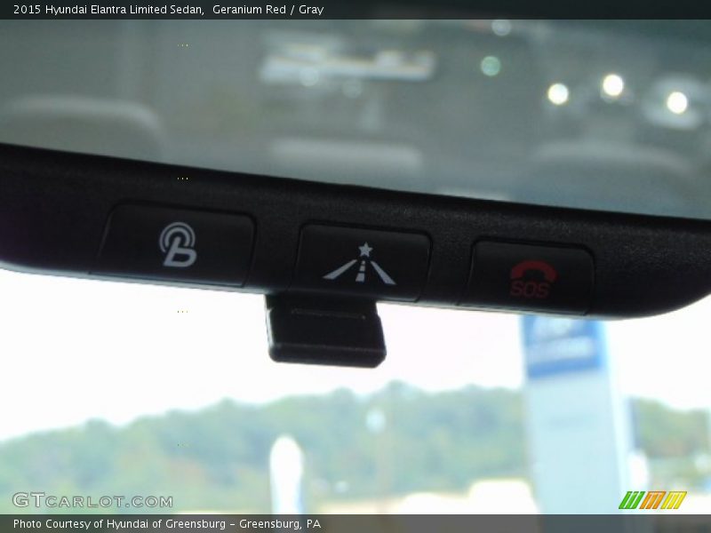 Geranium Red / Gray 2015 Hyundai Elantra Limited Sedan