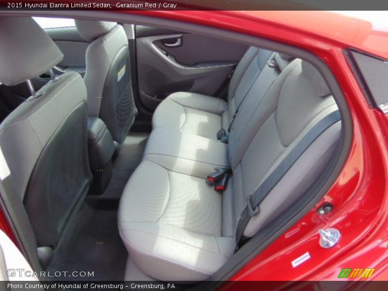 Geranium Red / Gray 2015 Hyundai Elantra Limited Sedan