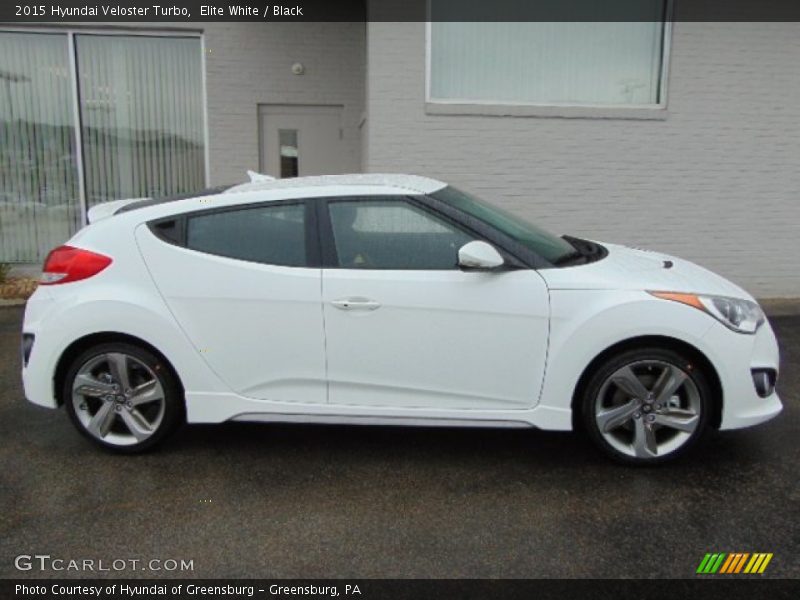 Elite White / Black 2015 Hyundai Veloster Turbo
