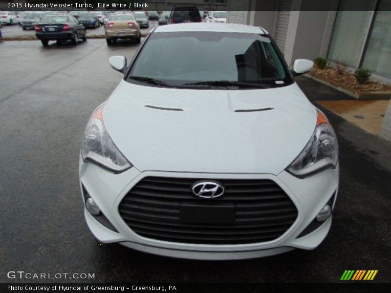 Elite White / Black 2015 Hyundai Veloster Turbo