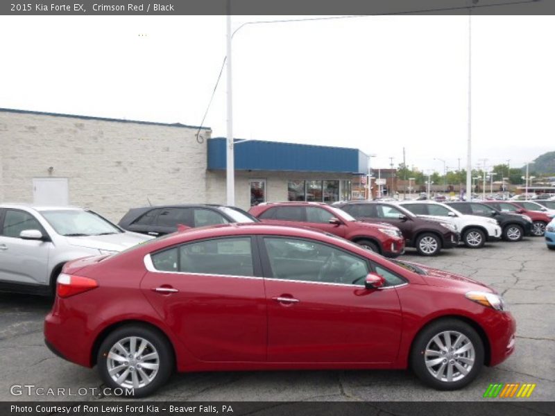 Crimson Red / Black 2015 Kia Forte EX